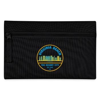 Virginia Beach Skyline Logo - Federtasche - Schwarz - Vorne