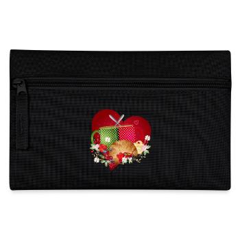 Breakfast for two with croissant, coffee and berries - Pencil Case - black - Front