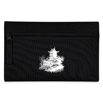 Temple de l’architecture japonaise au design rétro - Trousse - noir - Devant