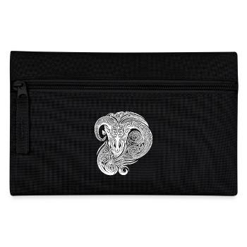 Élégant Capricorne Vintage Tribal Tattoo - Trousse - noir - Devant