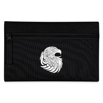 Adler Tribal Logo in Tattoo Style - Federtasche - Schwarz - Vorne