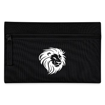 Tête de lion avec crinière - Trousse - noir - Devant