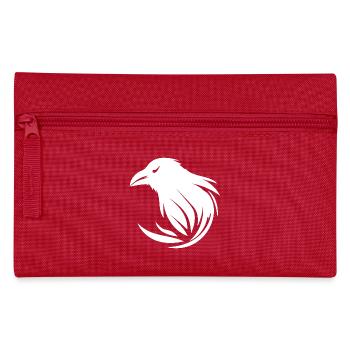 Raffinierter clever schlauer Rabe - Federtasche - Rot - Vorne