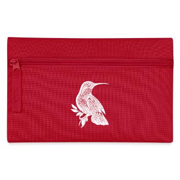 Exotischer Tattoo Kolibri Tribal Style Flügel - Federtasche - Rot - Vorne