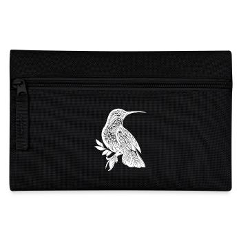 Exotic Tattoo Hummingbird Tribal Style Wing - Pencil Case - black - Front
