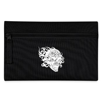 Crâne de tatouage de tatouage souriant vintage - Trousse - noir - Devant