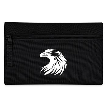 Schönes Adler Logo in Tattoo Style - Federtasche - Schwarz - Vorne