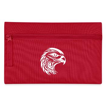 Beautiful Eagle Portrait in Tattoo Style - Pencil Case - red - Front