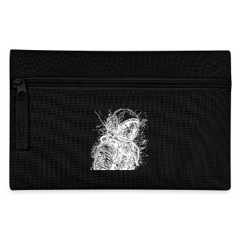Vintager astronaut with helmet - Pencil Case - black - Front