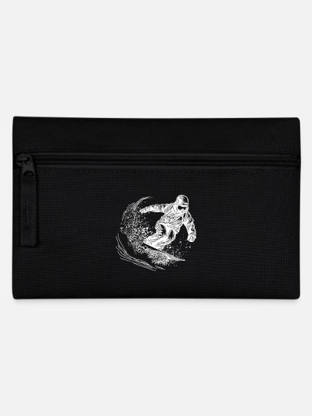 Pulverschnee Skifahrer Offroad Outdoor Style - Federtasche - Schwarz