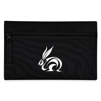 Mignon Lapin Tatouage Petite Ligne Lapin - Trousse - noir - Devant