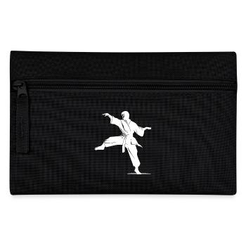 Karate Kampfsport Karatekämpfer Wettkampf - Federtasche - Schwarz - Vorne