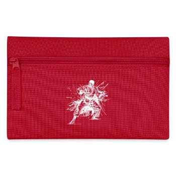 Tattoo Karate Style Sparring Partner Kampf Technik - Federtasche - Rot - Vorne