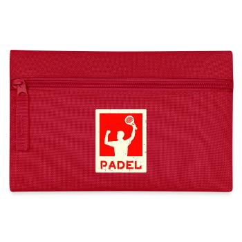 Freizeit Training Spieler Spruch Schläger Padel - Federtasche - Rot - Vorne