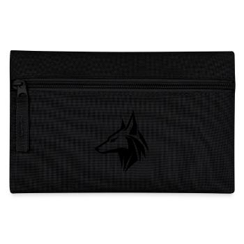 Noble Wolf Head Portrait Tattoo Style - Pencil Case - black - Front