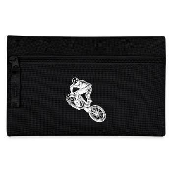 Vététistes avec un vélo de descente cool - Trousse - noir - Devant