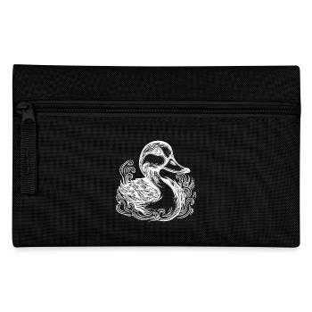 Mignon petit canard nageur avec un sourire amusant - Trousse - noir - Devant