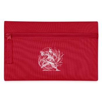 Dojo Karate Meister Kampfkunst Tattoo Style - Federtasche - Rot - Vorne