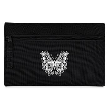 Tattoo Flower Lines Style Butterfly - Pencil Case - black - Front