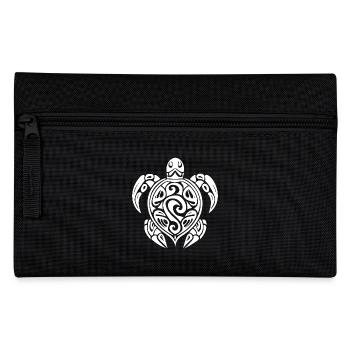 Jolie tortue plongeuse tatouage - Trousse - noir - Devant