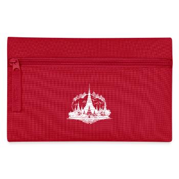 Exotic Thailand Temple Tattoo Style Reminder - Pencil Case - red - Front