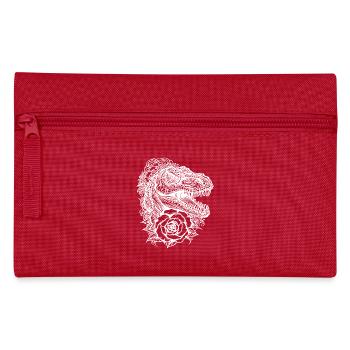 Tatouage de dinosaure Dino Fleurs T-Rex Style - Trousse - rouge - Devant