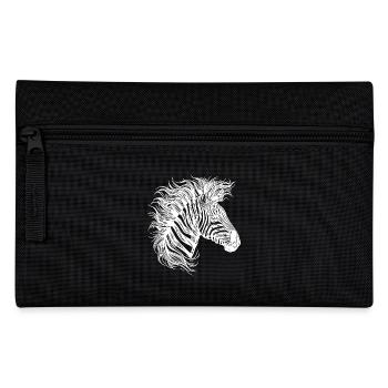 Wild Zebra Mane Tattoo Style Lines - Pencil Case - black - Front