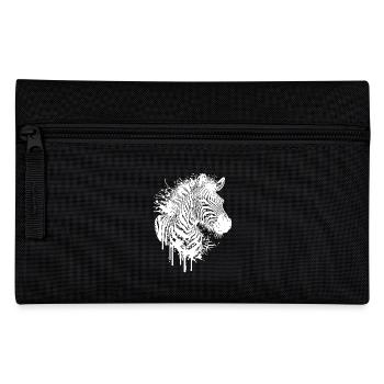 Wildes Zebra Splash Tattoo Style - Federtasche - Schwarz - Vorne