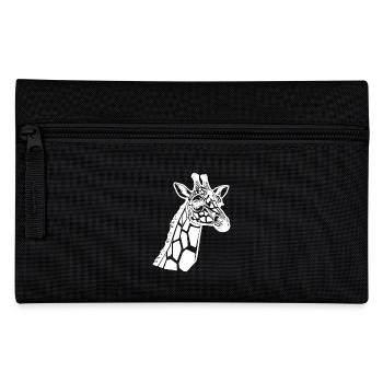 Elegant Giraffe Tattoo Lines Style - Pencil Case - black - Front