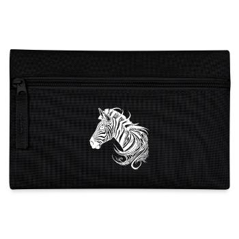 Wildes Zebra Tattoo Style Linien - Federtasche - Schwarz - Vorne