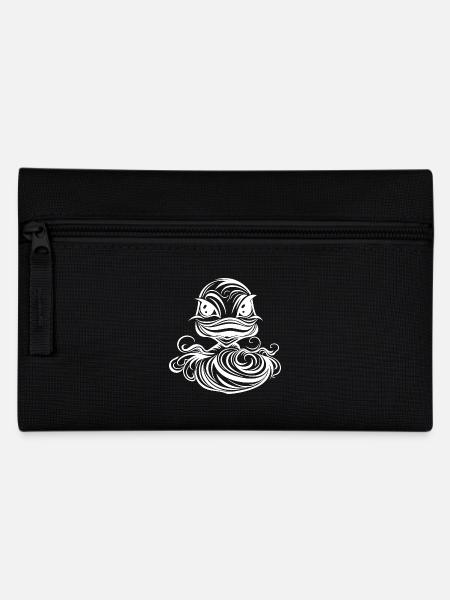 Linien Tattoo Style Ente mit großem Schnabel - Federtasche - Schwarz