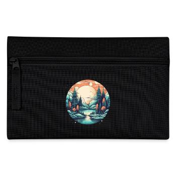 Moonlight Forest by the Lake - Pencil Case - black - Front