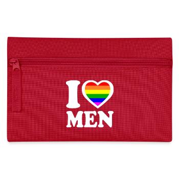 I love men - Federtasche - Rot - Vorne