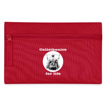 Calisthenics for life weiß - Federtasche - Rot - Vorne