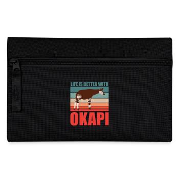 Okapi en harmonie avec la nature - Trousse - noir - Devant