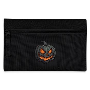 Wildes Halloween Kürbis Gesicht Glühende Fratze - Federtasche - Schwarz - Vorne