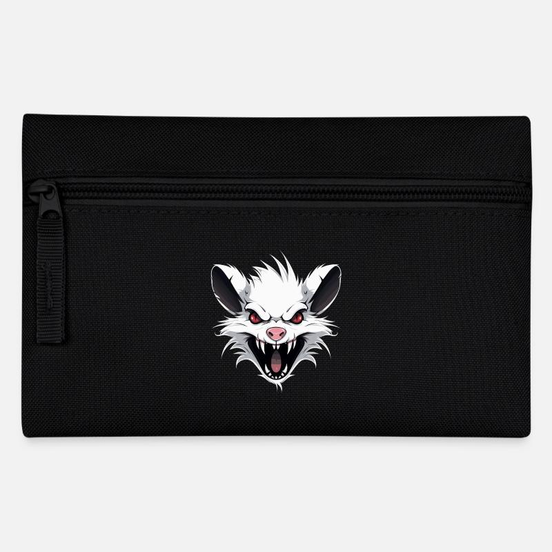 Weiße Punk Ratte - Federtasche - Schwarz