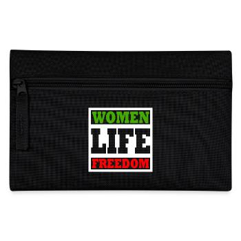 Women life freedom - Federtasche - Schwarz - Vorne
