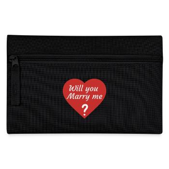Will you marry me? - Pencil Case - black - Front