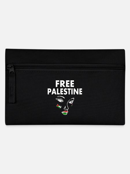 Free palestine - Pencil Case - black