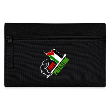 Free palestine - Federtasche - Schwarz - Vorne