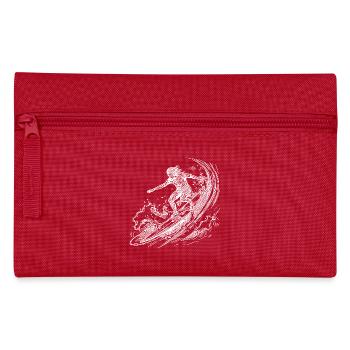 Wellen Surfen Ozean Surfbrett Wassersport Design - Federtasche - Rot - Vorne