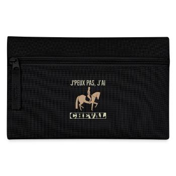 Cheval dressage poney - Trousse - noir - Devant