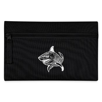 Grand requin océanique vintage aux dents acérées - Trousse - noir - Devant
