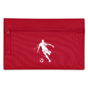 Soccer player kicks a soccer ball - Pencil Case - red - Front
