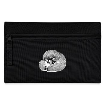 Exhausted tired cute sloth - Pencil Case - black - Front