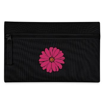 Blume Blüte rot violett - Federtasche - Schwarz - Vorne