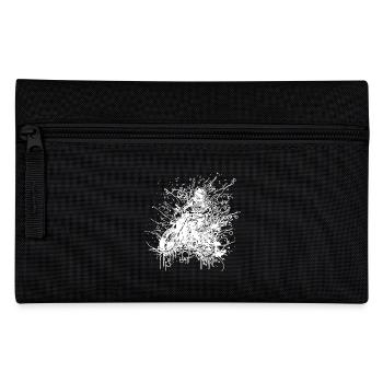 Biker Motorcycle Off-Road Riding Tattoo Style - Pencil Case - black - Front