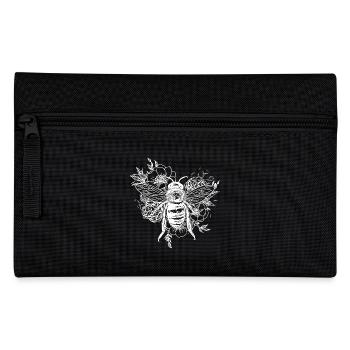 Busy bee on a flower flowers - Pencil Case - black - Front