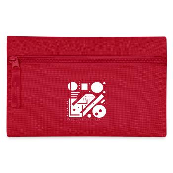 Geometric Abstraction Look - Pencil Case - red - Front